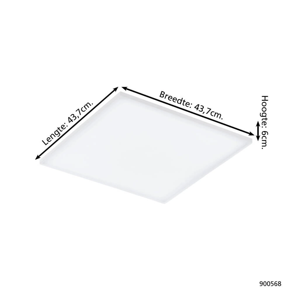 White ceiling lamp Trupiana 44 by 44cm Eglo 9008606244706