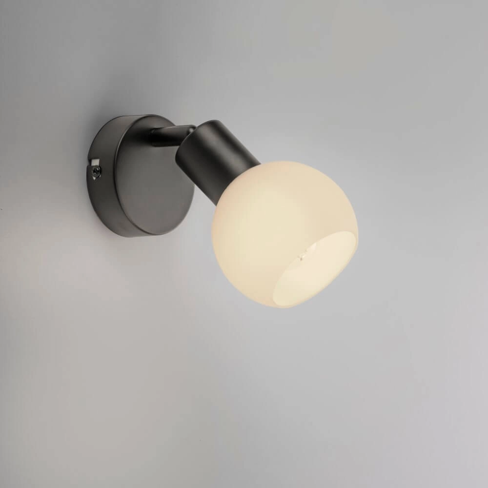 Black wall lamp Loki 1-light Just Light 4043689000752
