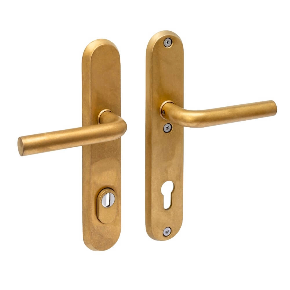 Backdoor hardware Luzern PC 92mm brass tumbled