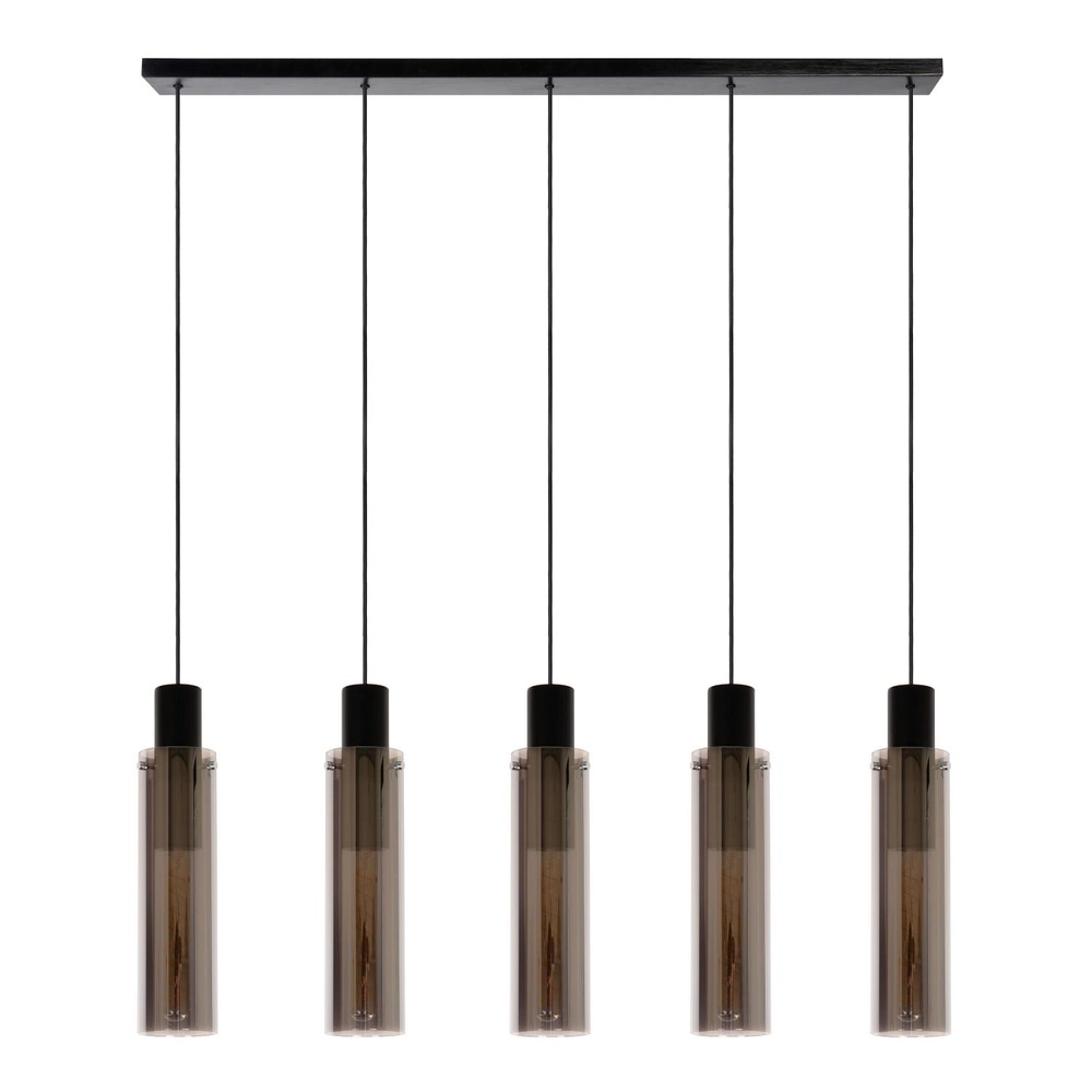 5-light pendant lamp Orlando smoke glass