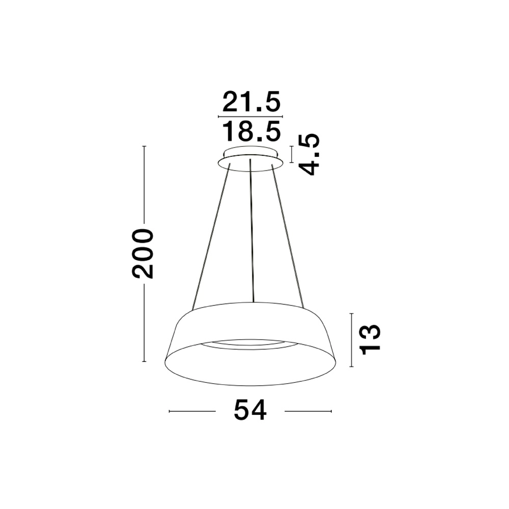 Pendant lamp Alba white Ø 54cm Lyora 5212017439024