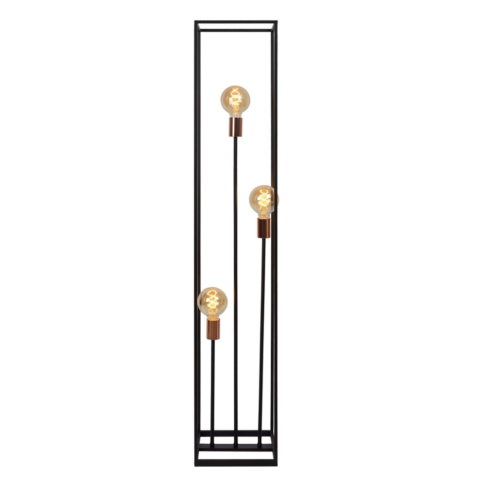 Floor lamp Arthur 3-light black Lucide 5411212082909