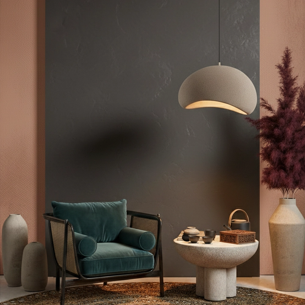 Natural pendant lamp Aere brown 50cm