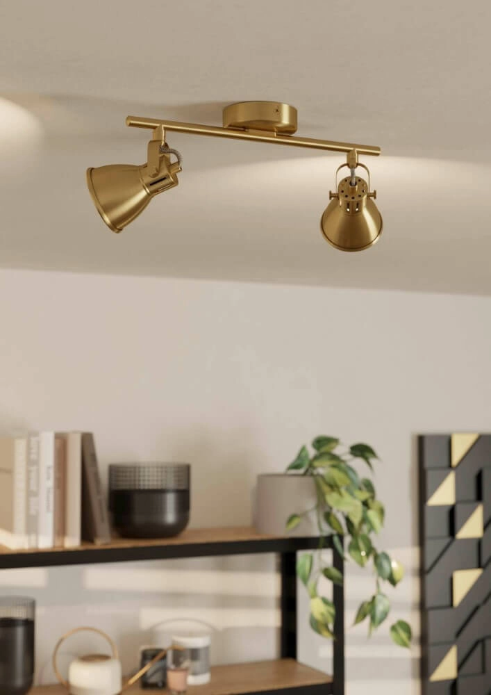 Brass ceiling spotlight Seras 2x GU10 Eglo 9008606235650