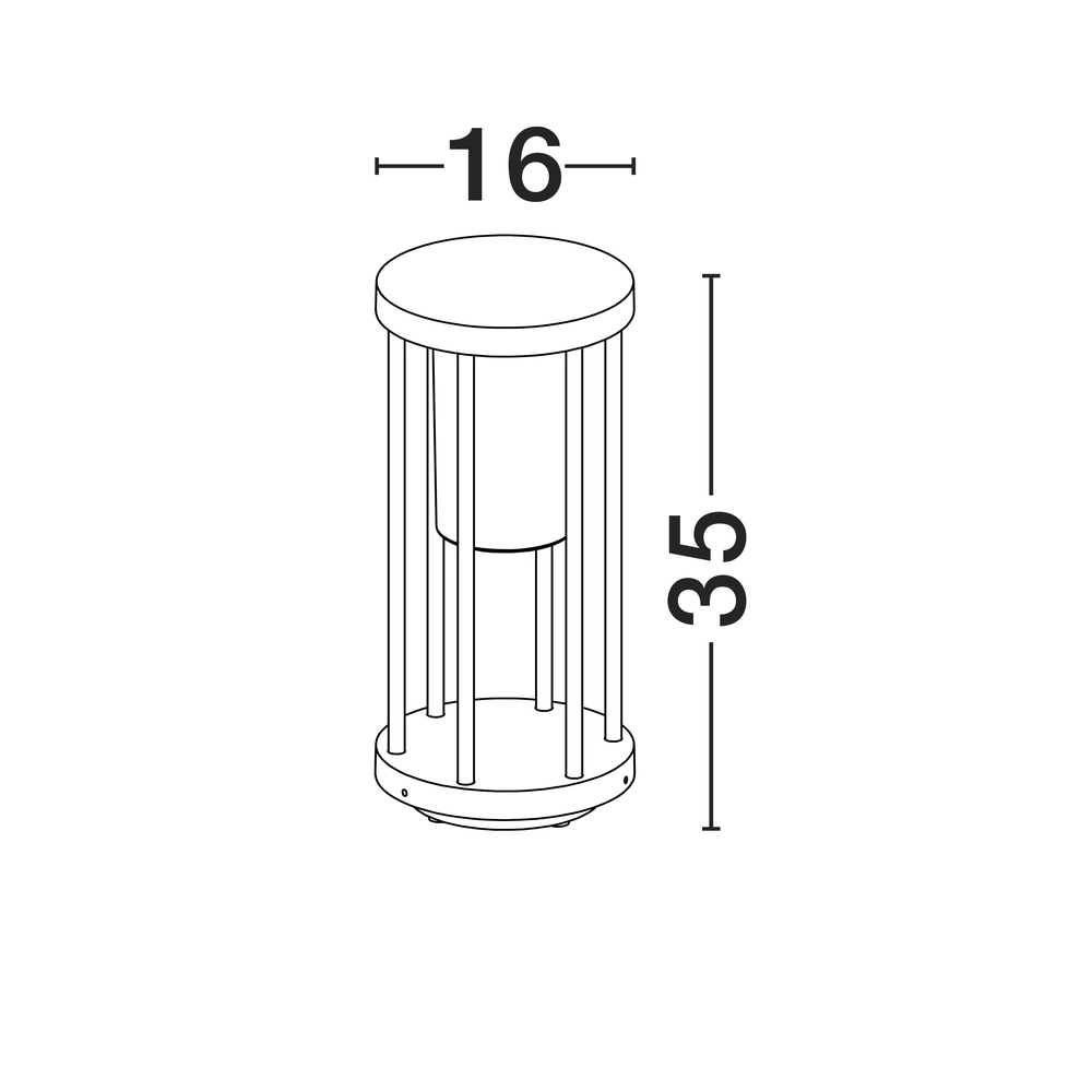 Design garden lamp Elysium 35cm Lyora 5212017477118