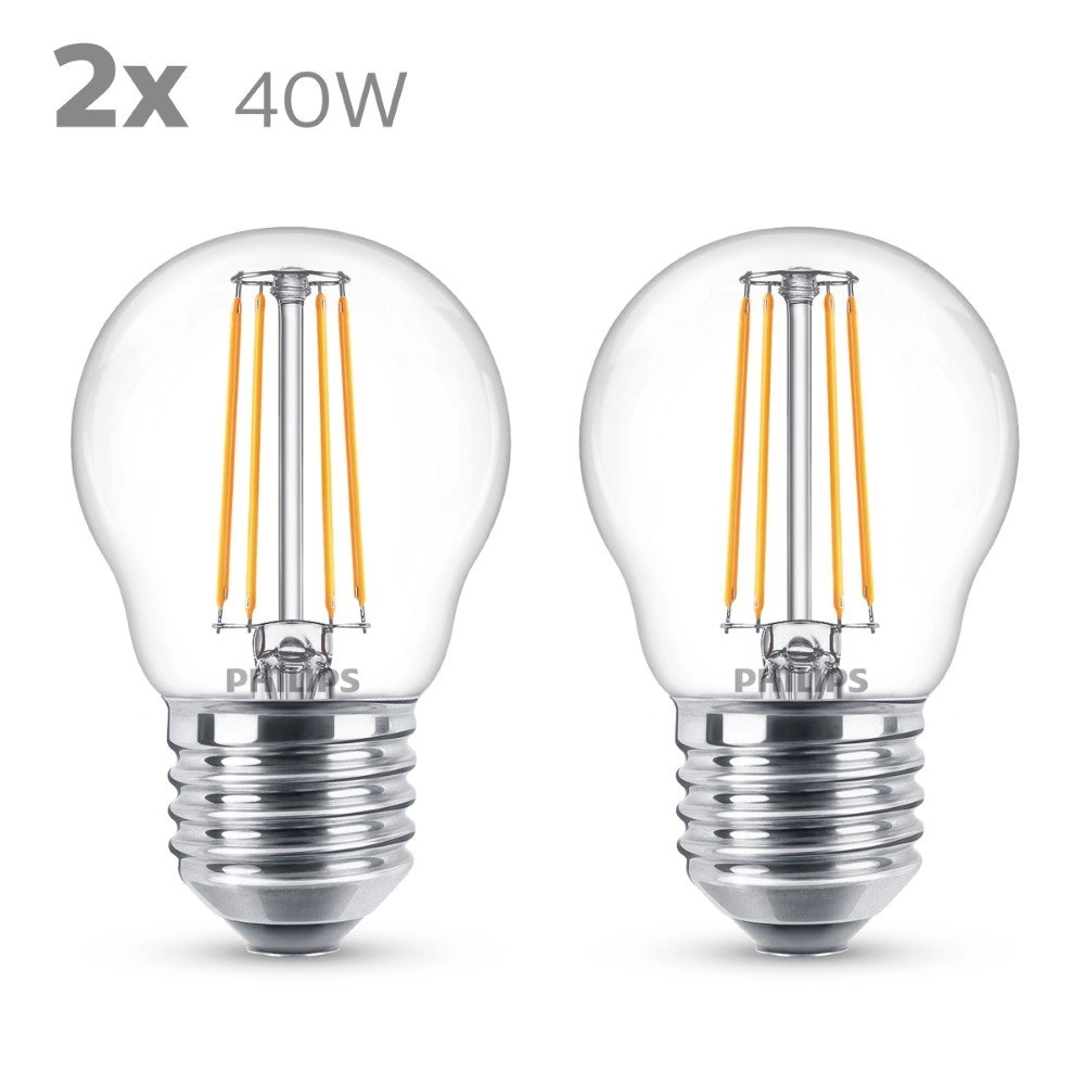 Light source bullet 4,3W - E27 - 2700K - 470 lumen set with 2pcs Philips 8718699763893