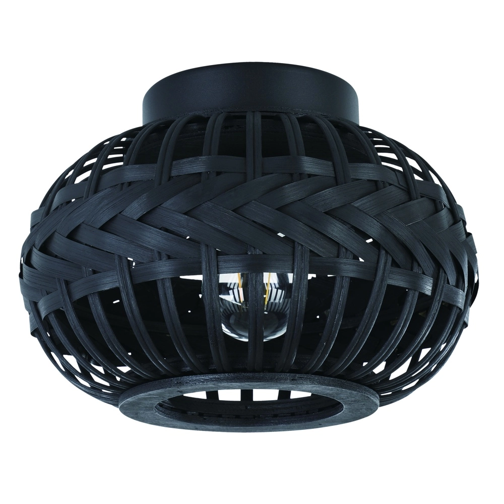 Black ceiling lamp Towcester Ø 26cm - wood