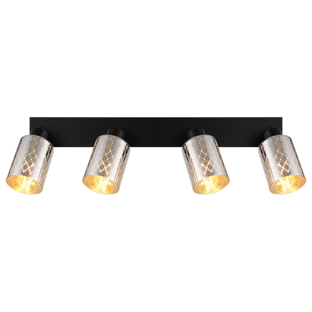 Design ceiling lamp Alonso 4-light black Globo 9007371572250