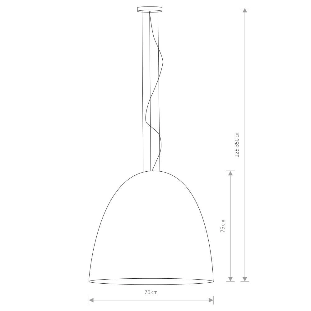 White hanging lamp Egg XL Ø 75cm Lyora 5903139902595