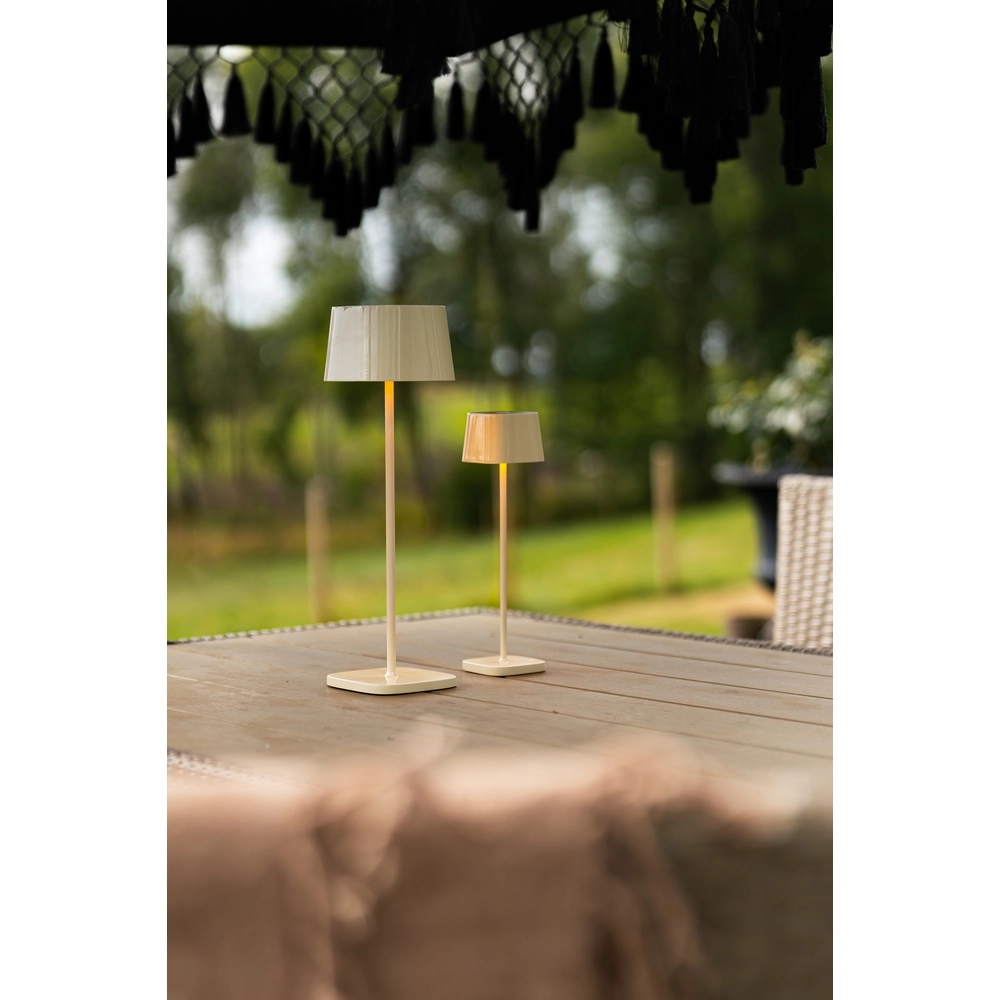 Table lamp Capri sand brown gloss rechargeable KonstSmide 7318300030379