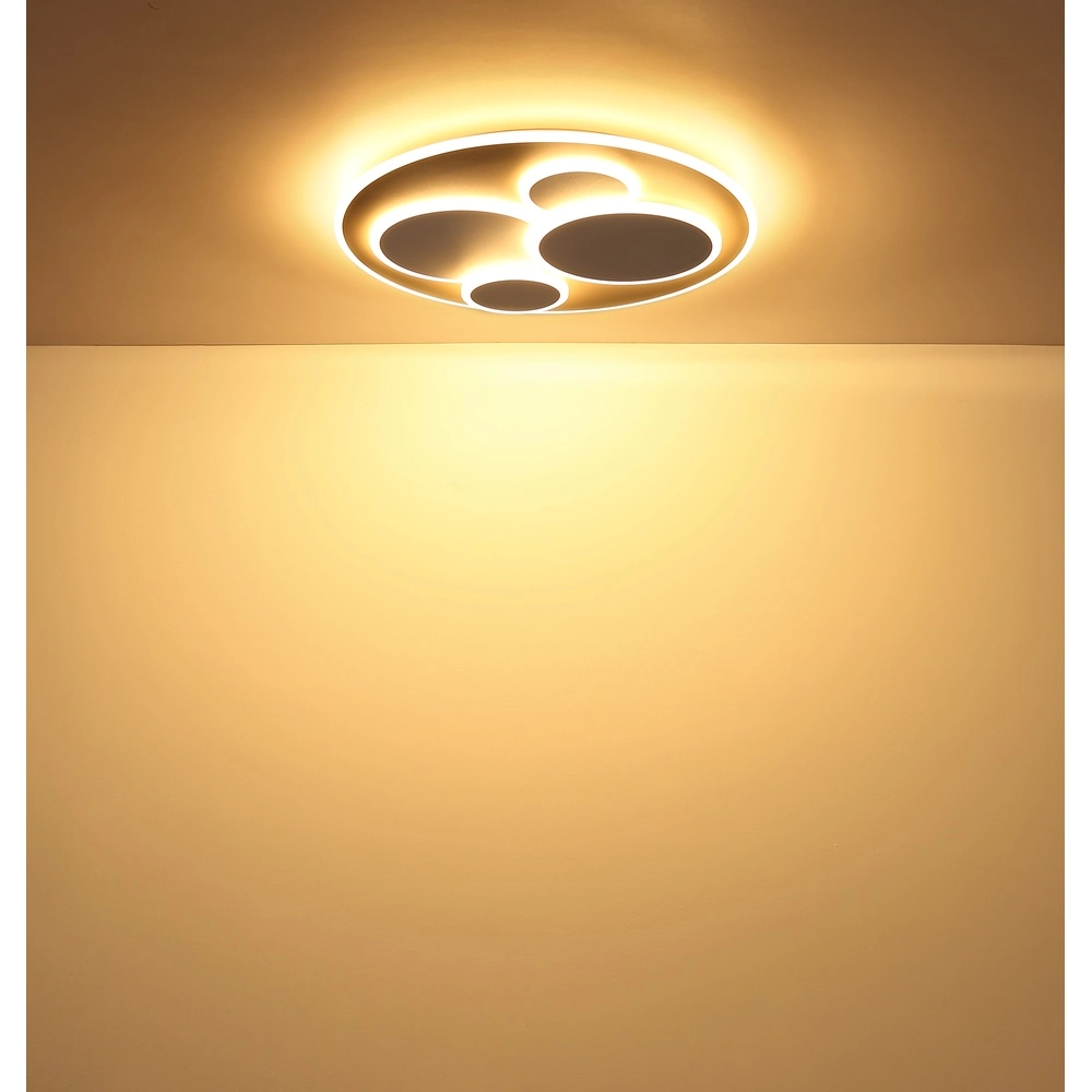 Modern ceiling lamp Monty round sand brown Globo 9007371589005