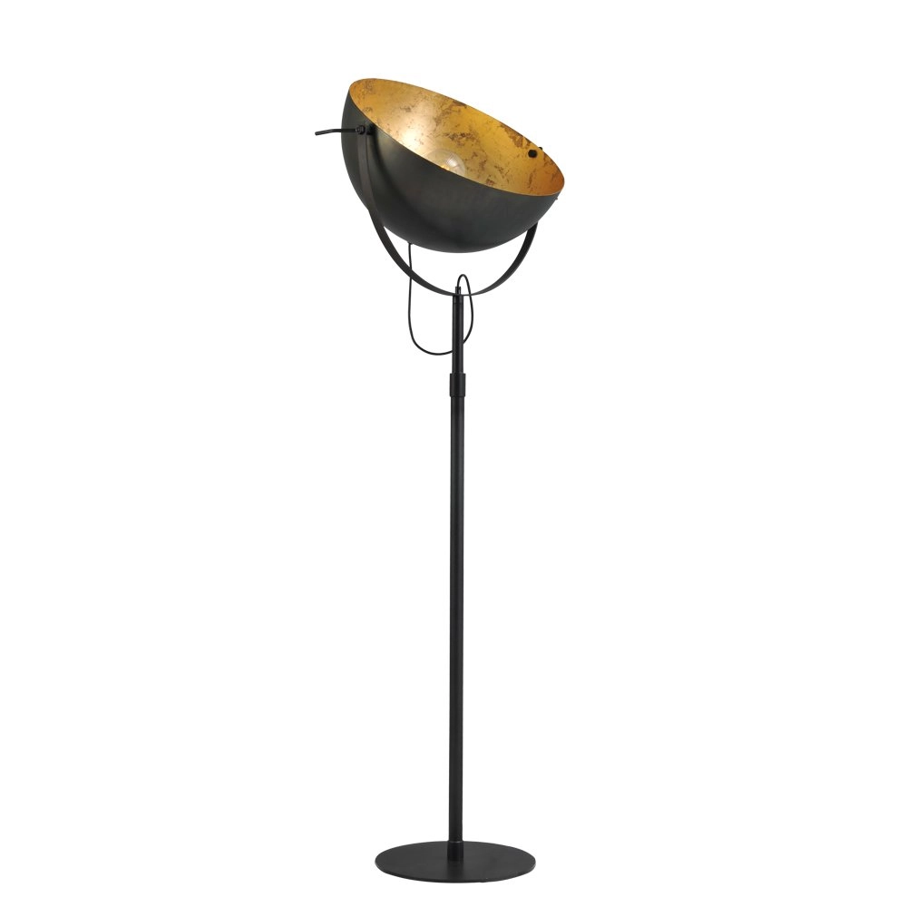 Floor lamp Industria 180 gunmetal with gold