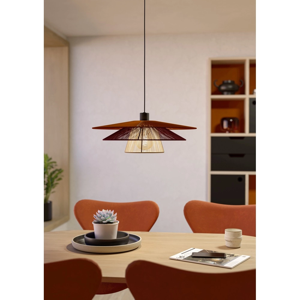 Wire pendant lamp Pignona Ø 50cm coloured Eglo 9008606391158