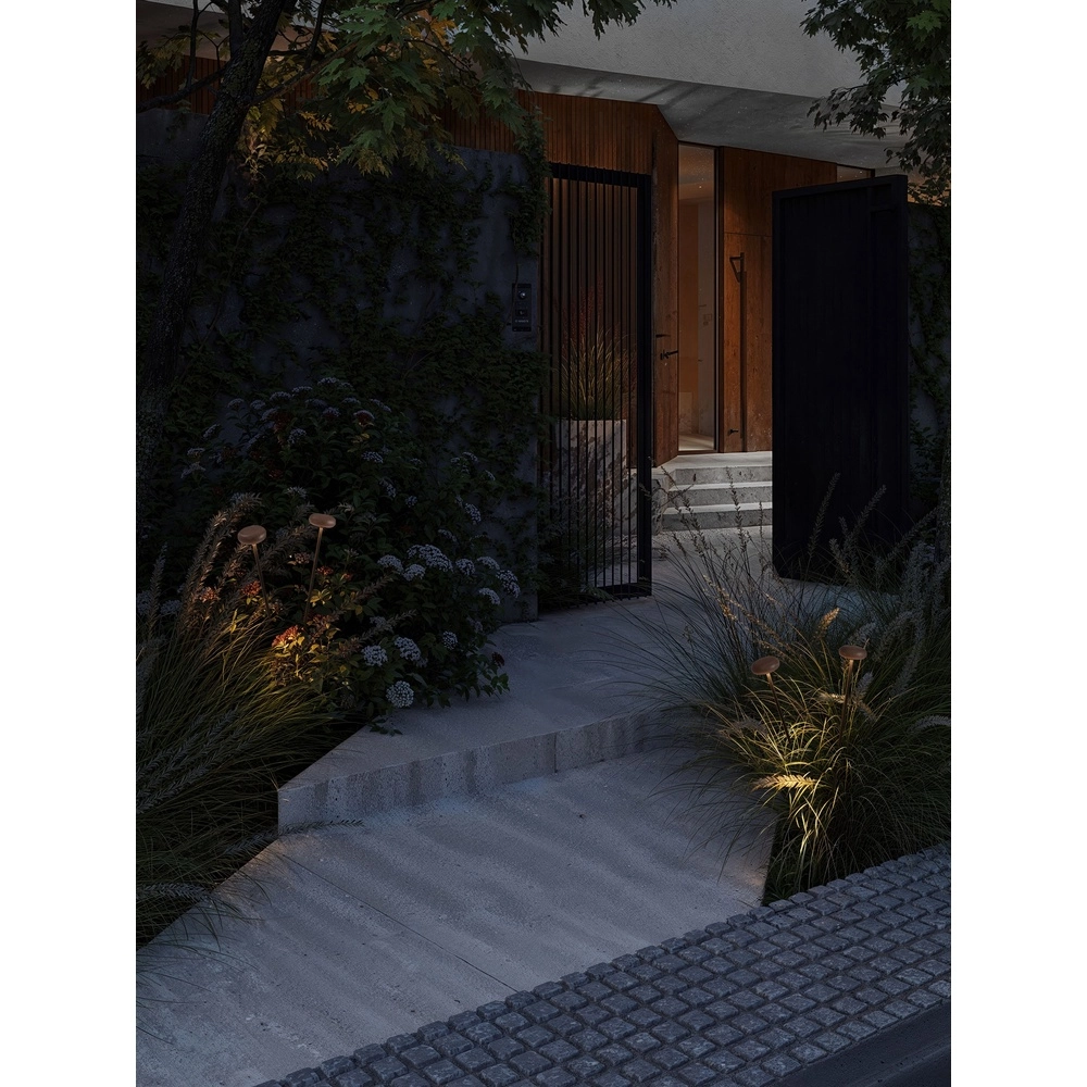 Garden lamp Cami 110cm brown stone