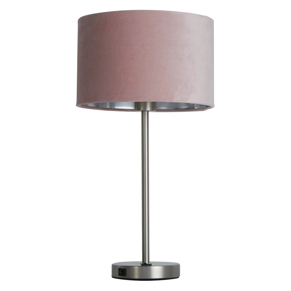 Nice table lamp Finn Gold with pink Searchlight 5053423257228