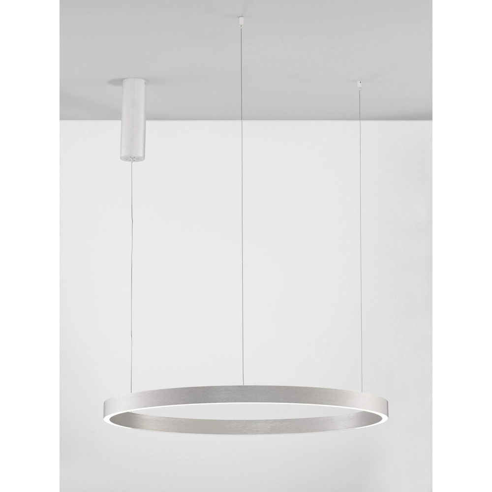 Design pendant lamp Elowen silver grey Ø 80cm