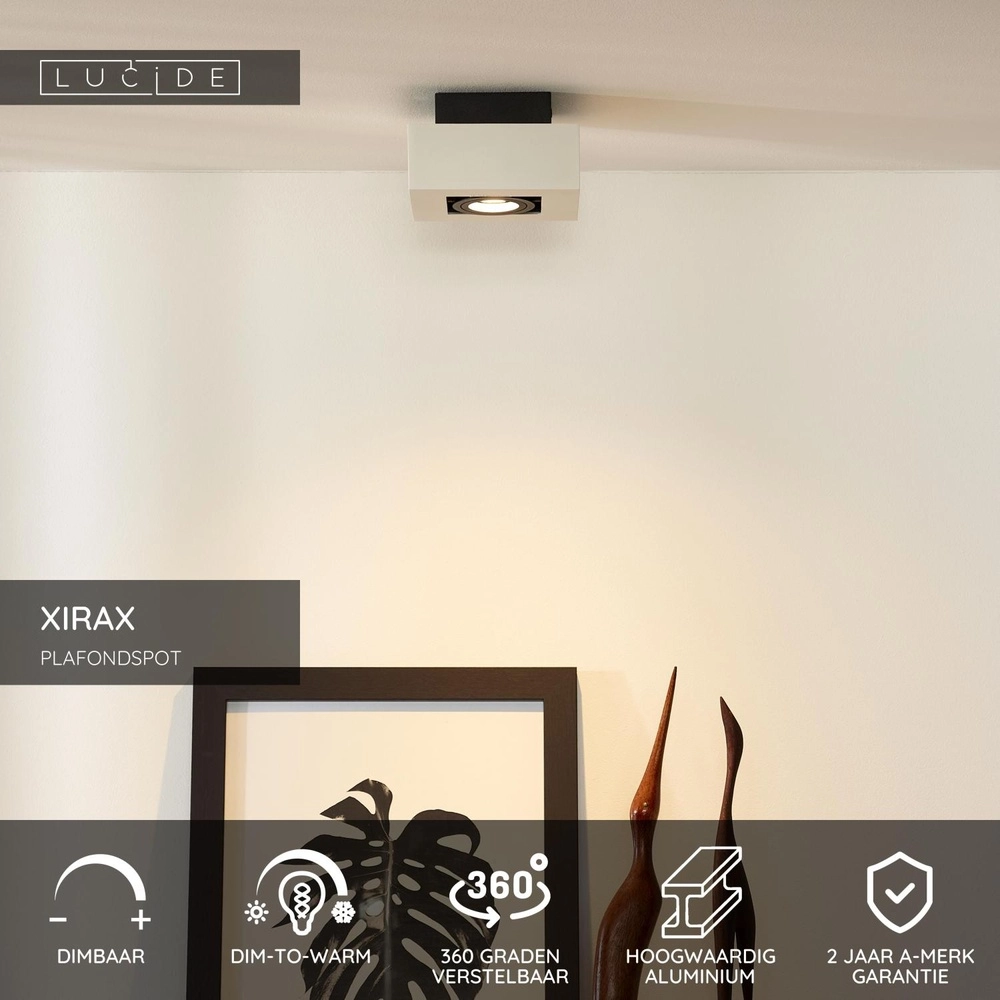Ceiling spotlight Xirax white Lucide 5411212092298