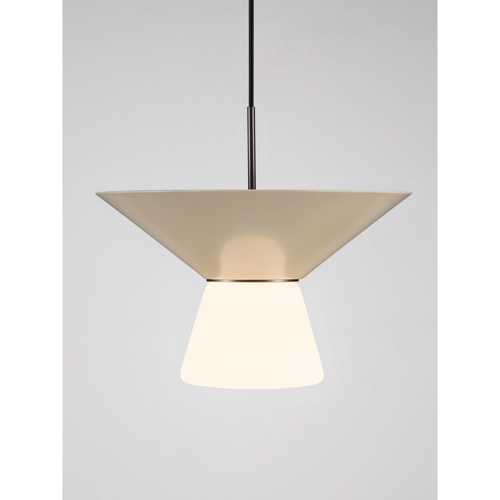 Design pendant lamp Baris white with grey Ø 22cm Lyora 5212017495273
