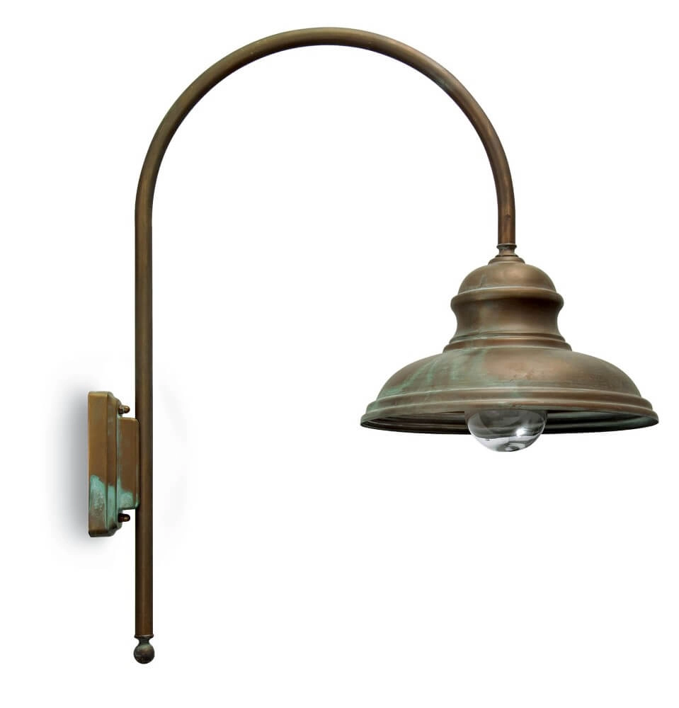 Country wall lamp Mill aged brass