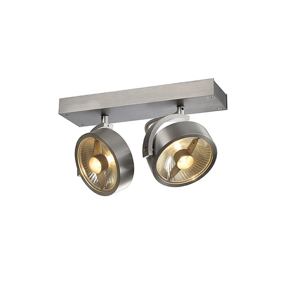 Design spotlights Kalu 2 QPAR111 2-light metallic grey