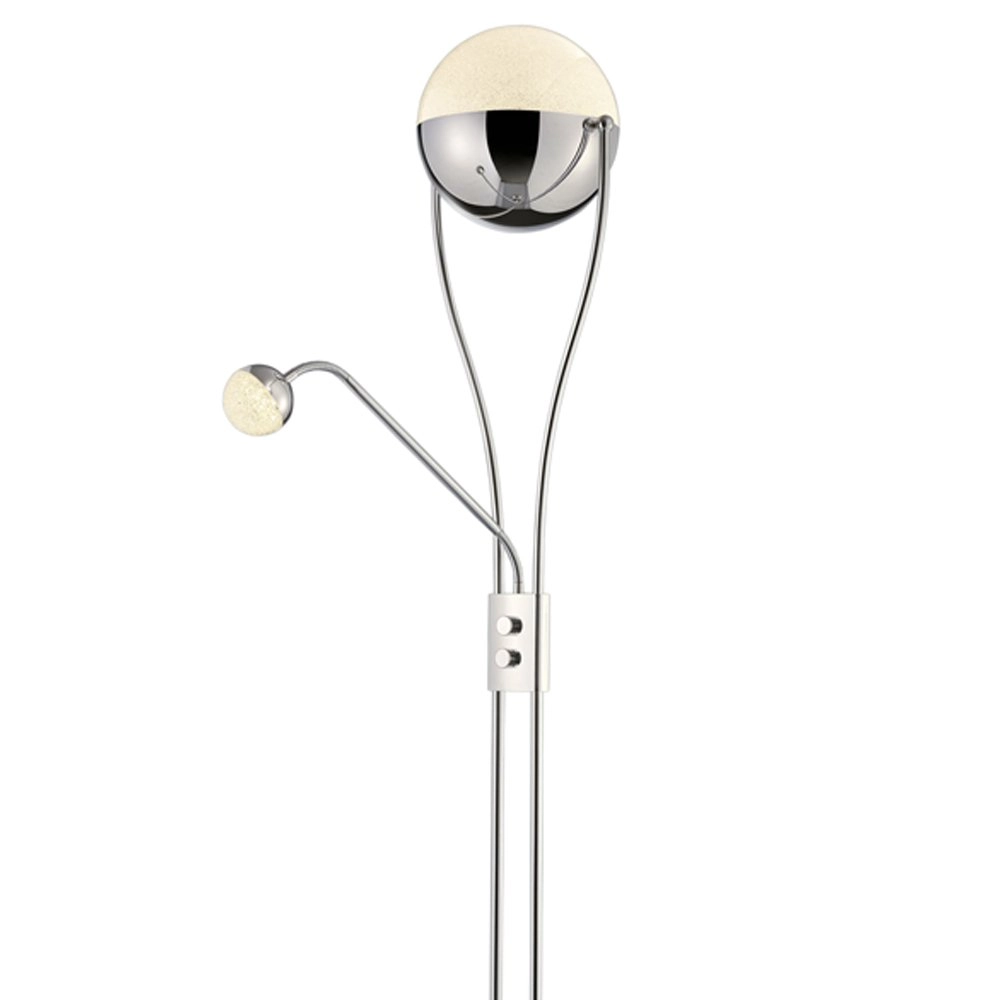 LED standing lamp Chris 2-light 180cm chrome Trio 4017807336795