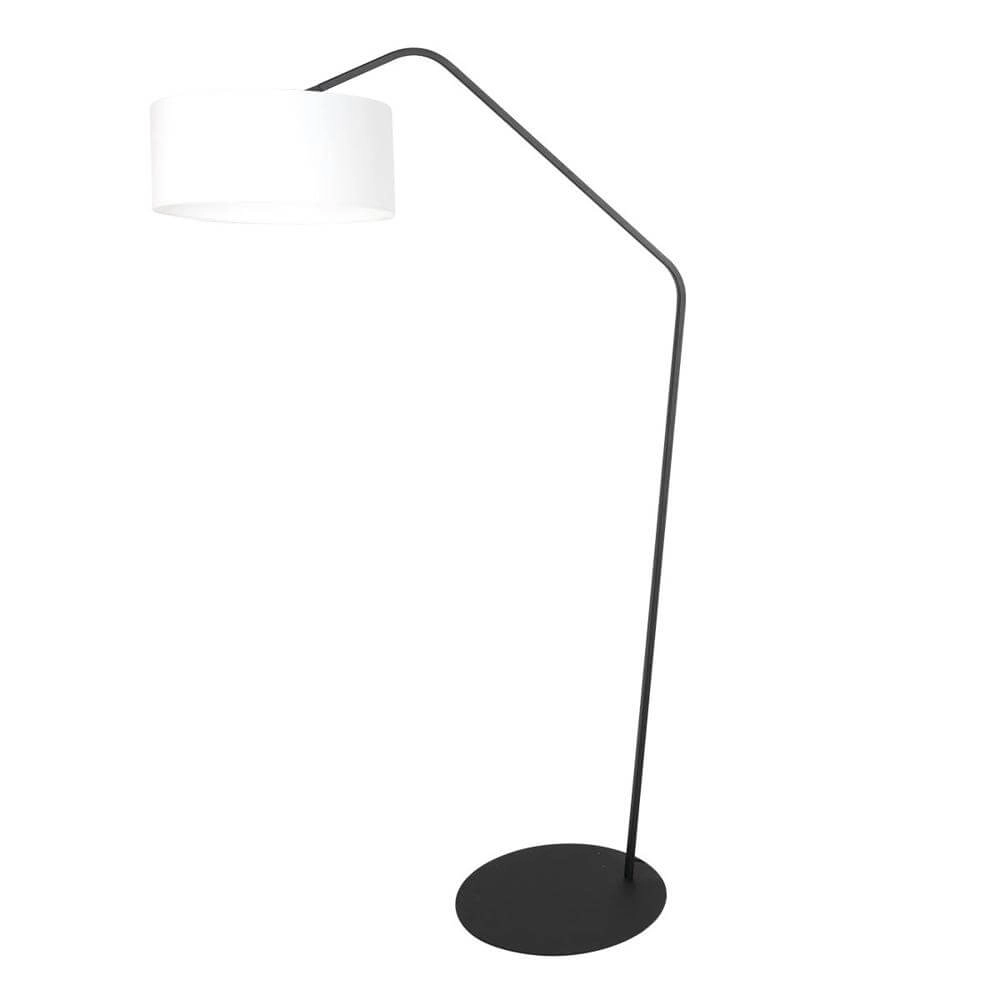 Floor lamp Zig-Zag black with white shade Ø 50cm Steinhauer 8712746179255