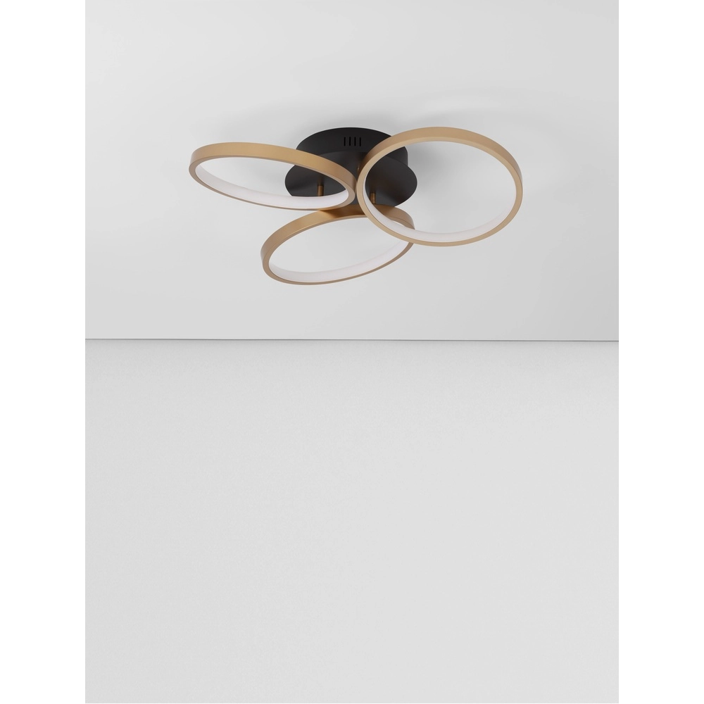 Design ceiling lamp Elize black with gold Ø 55cm Lyora 5212017433138