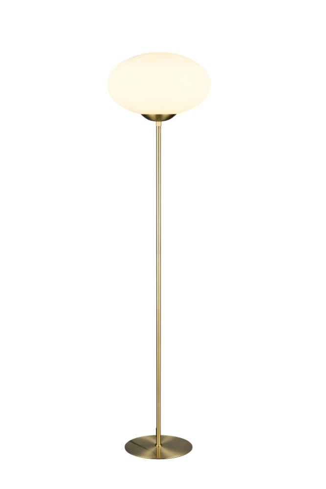 Floor lamp Fomento Ø 40cm - brass with white glass Trio 4017807616156