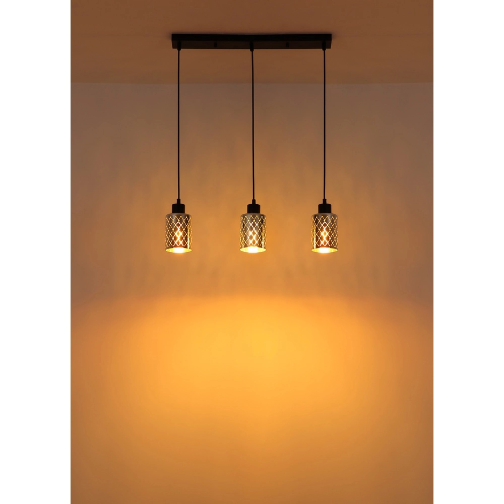 Design pendant lamp Alonso 3-light black Globo 9007371575251