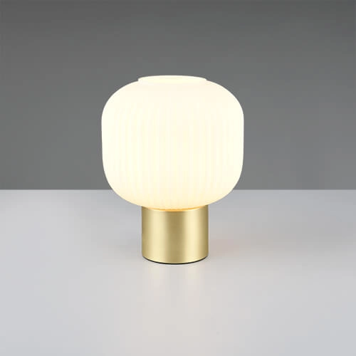 Trendy table lamp Diva gold with white glass Trio 4017807614534