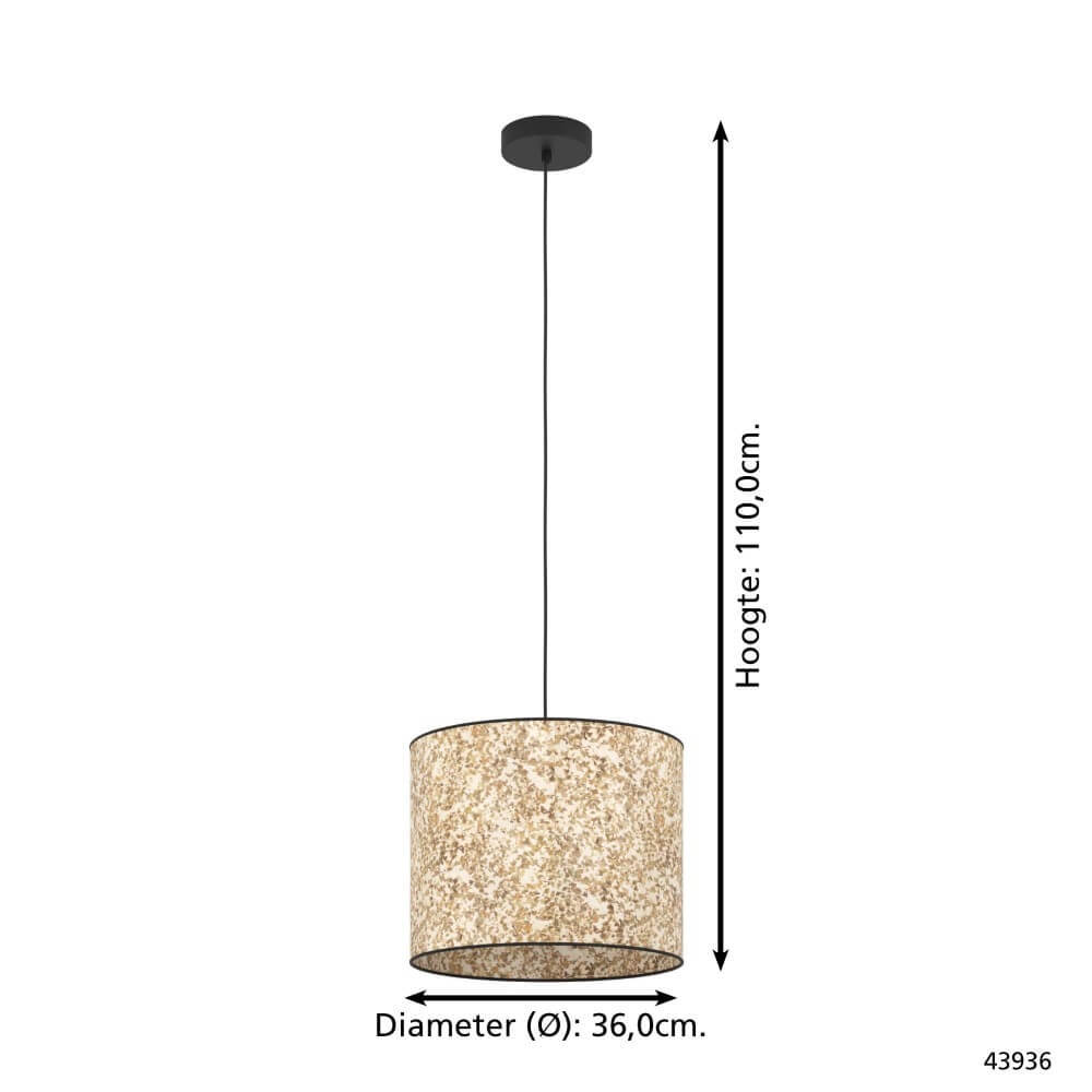 Natural pendant lamp Butterburn Ø 38cm Eglo 9002759439361