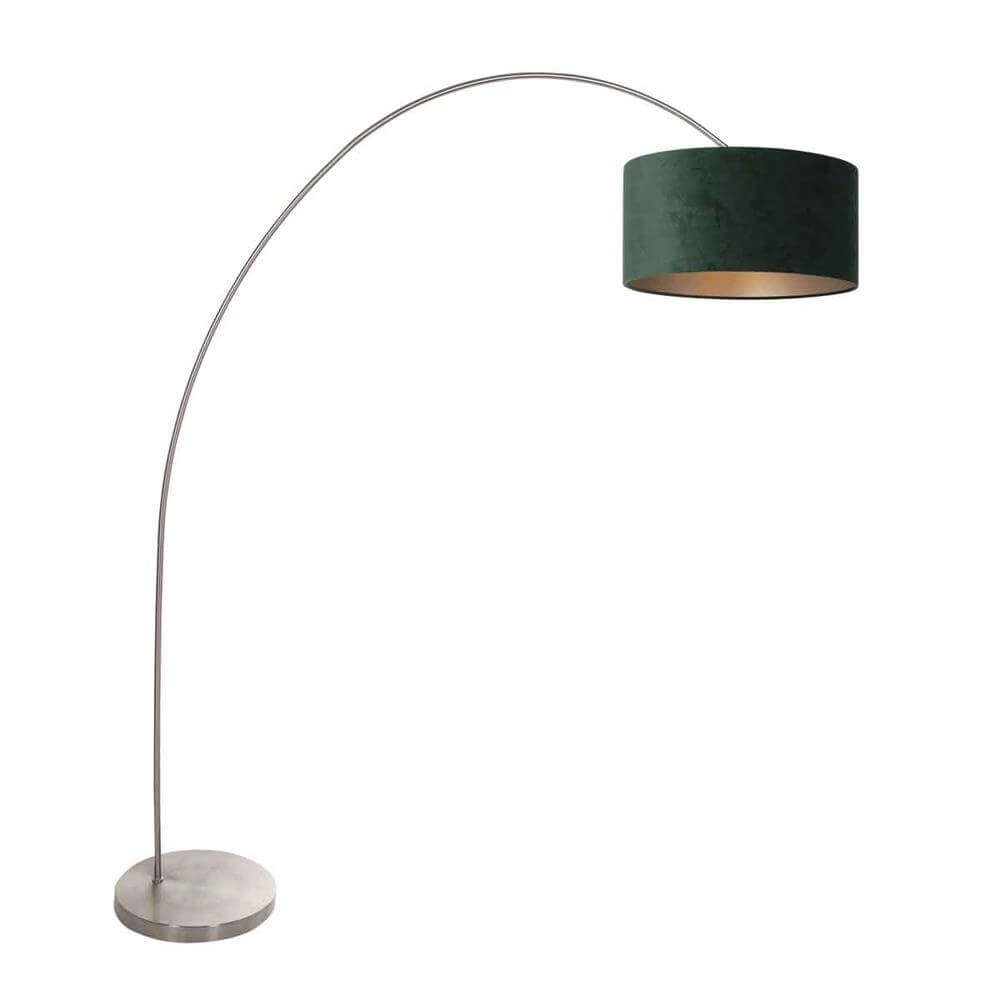 Arc lamp Solva metal with green cap