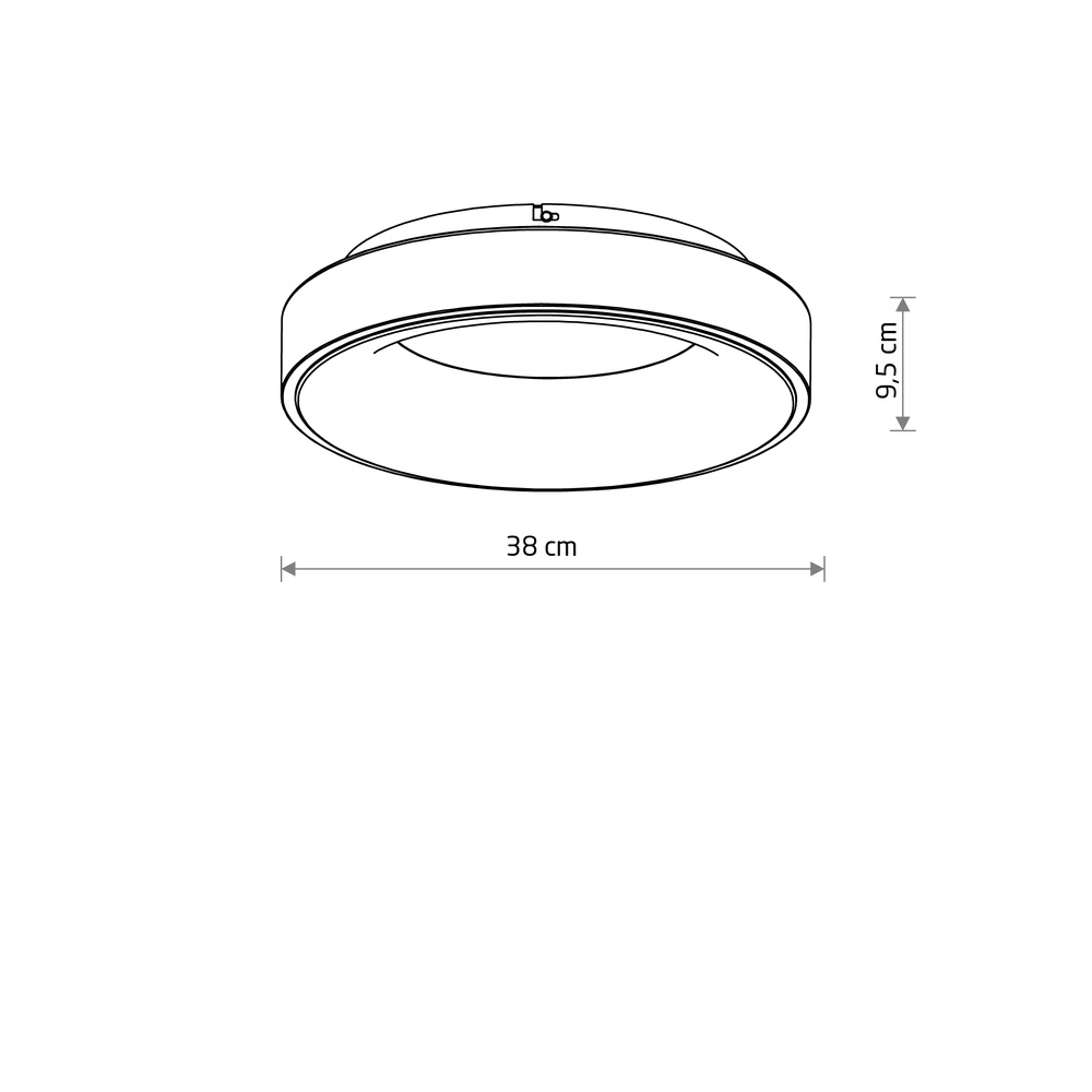 Ceiling lamp Nikki Led sand brown Ø 38cm - 3000K