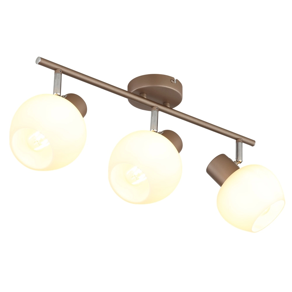 Ceiling lamp Eileen 3-light coffee brown