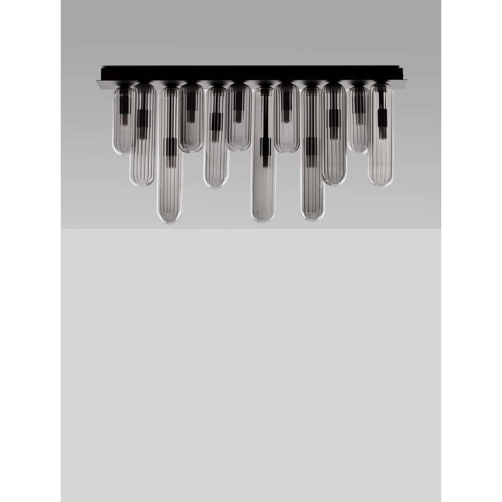 Design ceiling lamp Gustave Black 12-lights Lyora 5212017443311
