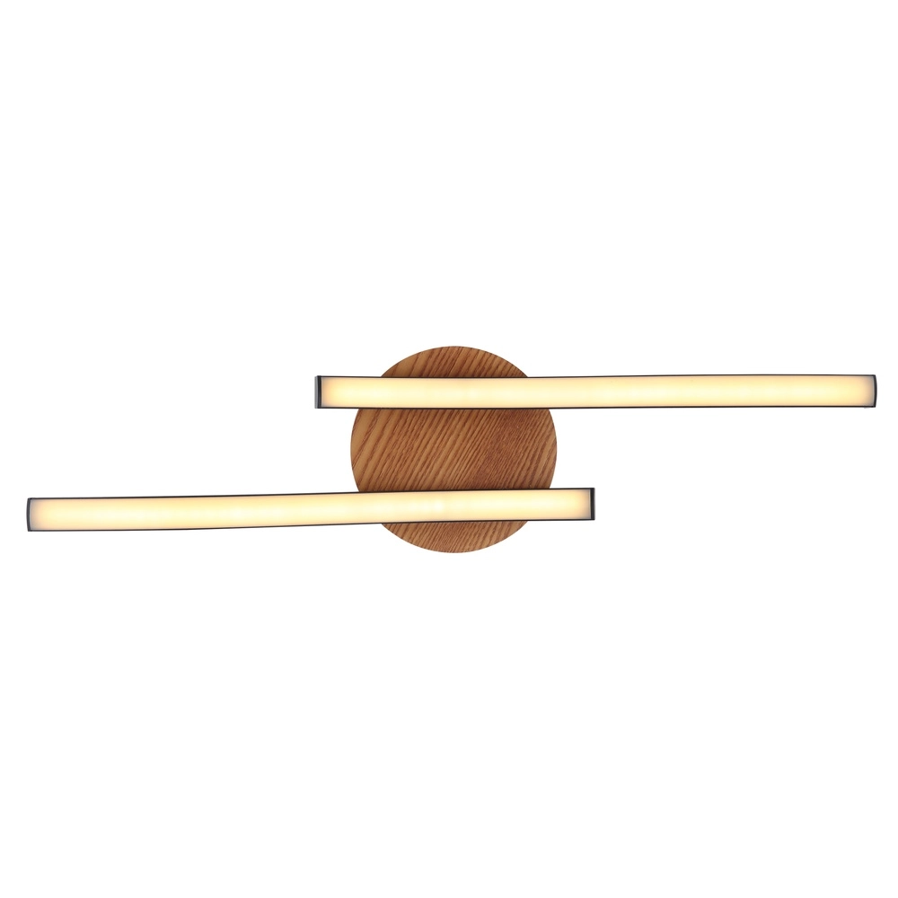 Black ceiling lamp Evita with wood Globo 9007371416172