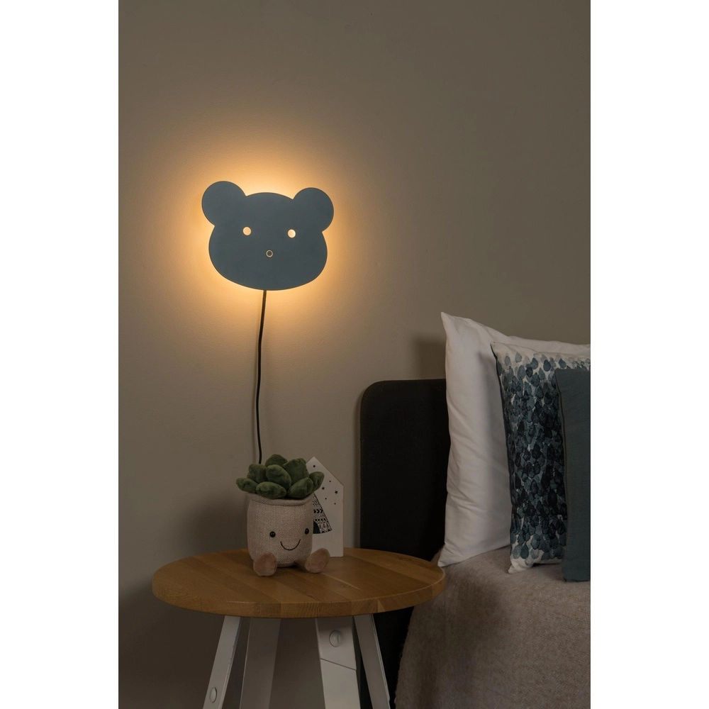 Children's room wall lamp Charlie blue Lucide 5411212441775