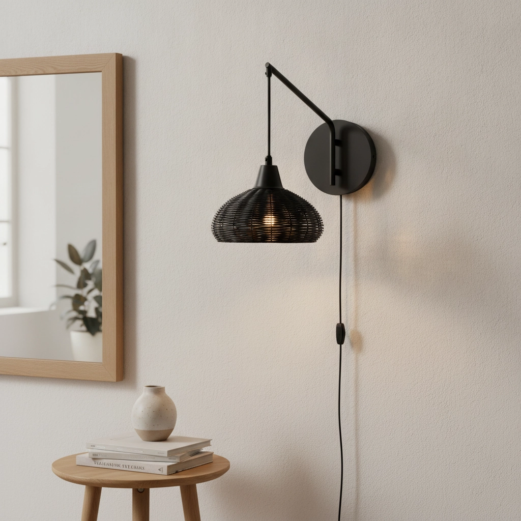 Wall lamp Fado black