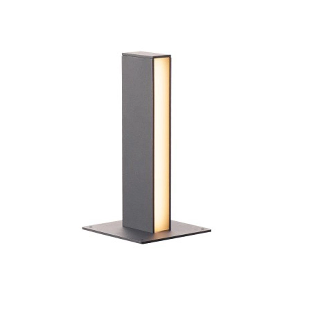 Standing pillar outdoor lamp H-Pol 1x8w - 3000K - 36cm anthracite