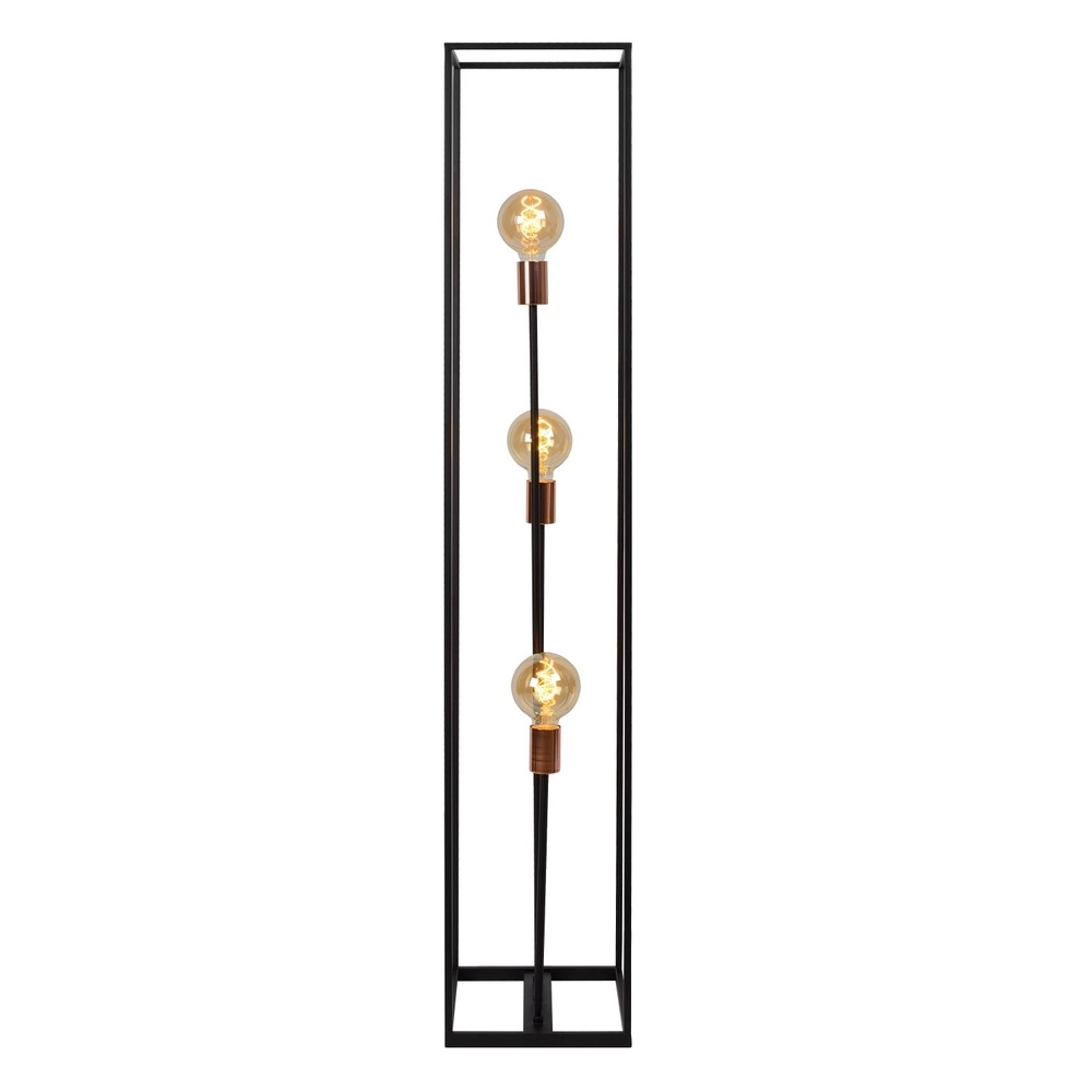 Floor lamp Arthur 3-light black Lucide 5411212082909