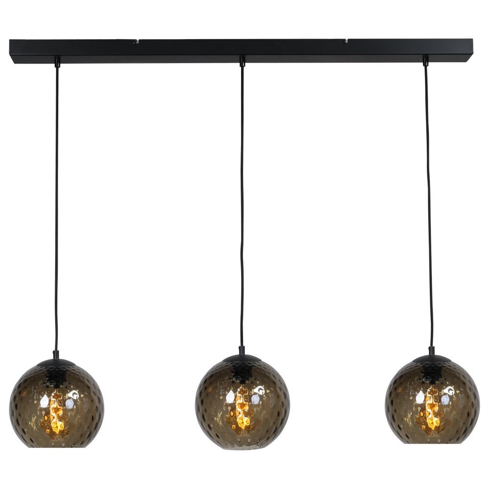 Black hanging lamp Baloton 3x E27