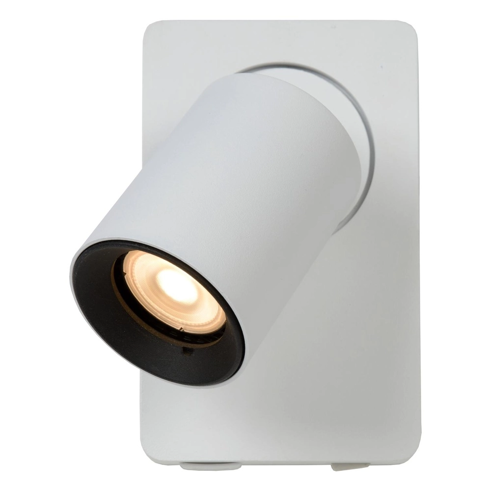 Bedside lamp Nigel with USB charging point white Lucide 5411212092748