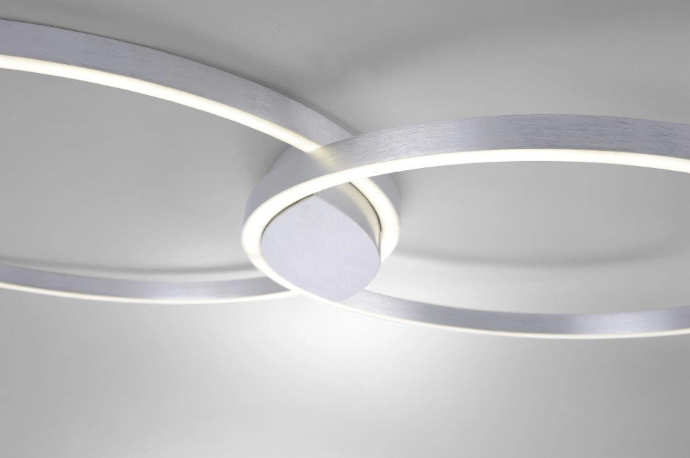 Design ceiling lamp Q-Kate 2-ring 96cm gray Paul Neuhaus 4012248333549