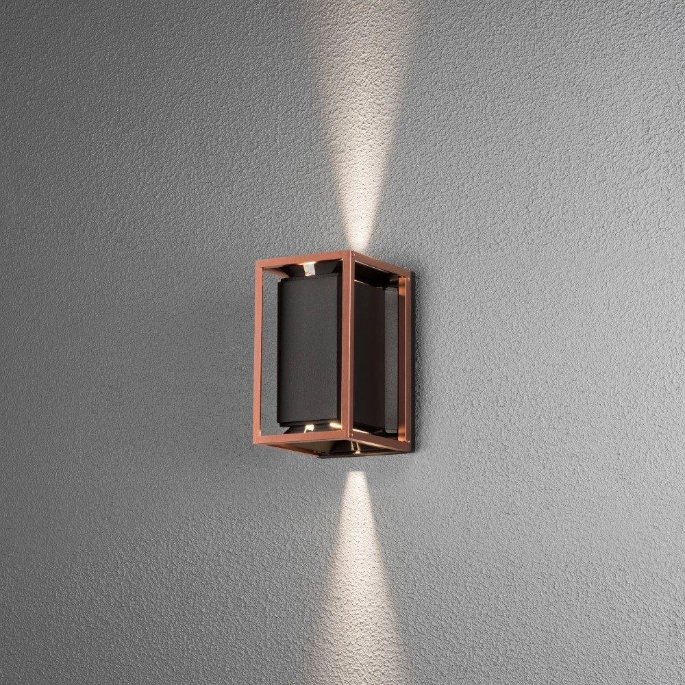 LED outdoor lamp Vale Up-Down black with red copper KonstSmide 7318304247599