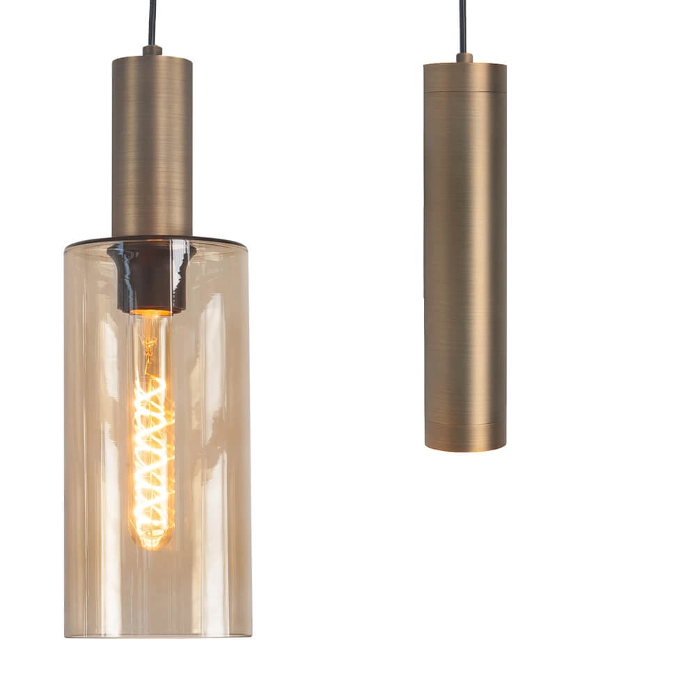 Pendant lamp Perugia bronze - 4x E27 - 3x GU10 Highlight 8718379047107
