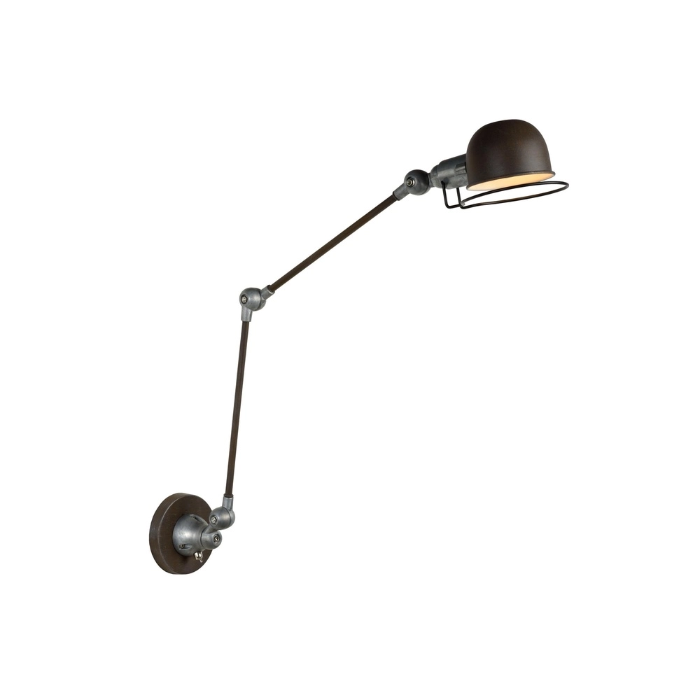 Fold-out wall lamp Honore classic rusty brown Lucide 5411212450388