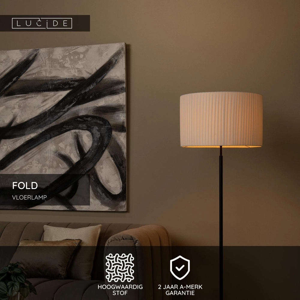Design floor lamp Fold Ø 45cm x 150cm Lucide 5411212212146