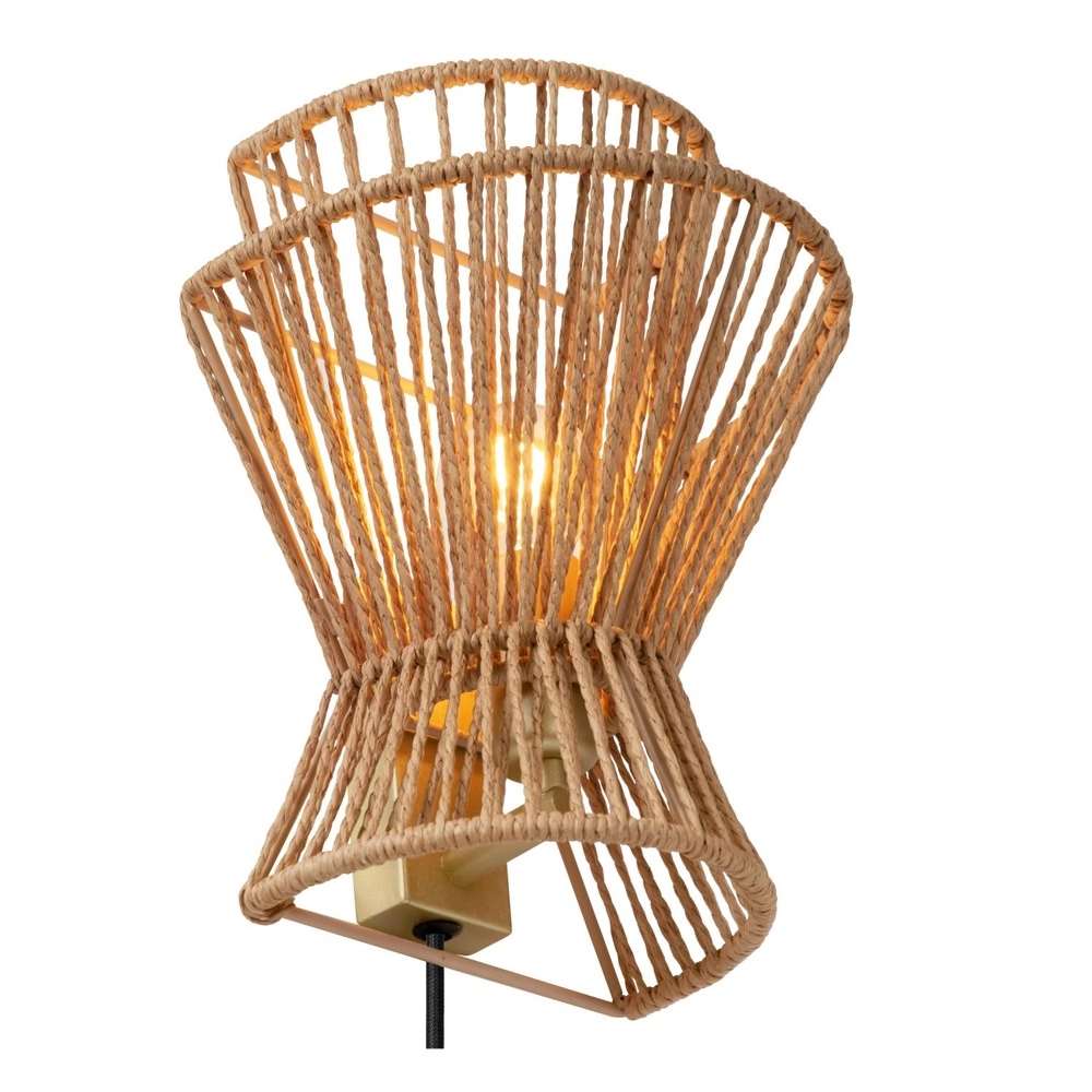 Wall lamp Tasman Rattan Lucide 5411212105981