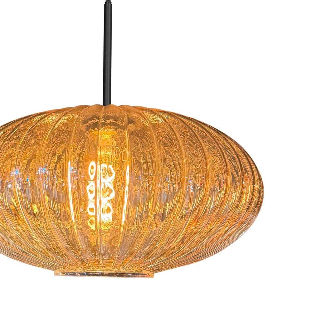 Pendant lamp HaloSwap with 1 amberk glass Steinhauer 8712746179767
