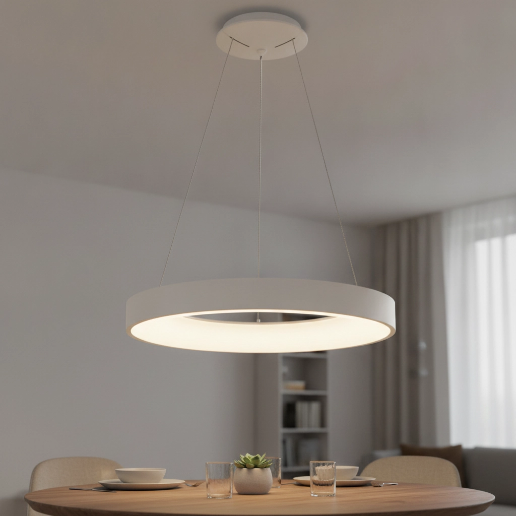 Pendant lamp Rando Thin white Ø 60cm